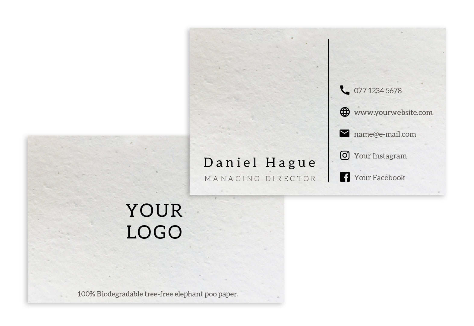 Plantable Seed Paper Business Cards - Your Logo & Details  Little Green Paper Shop