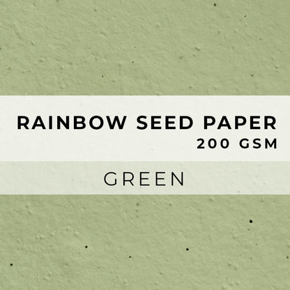 Plantable Seed Paper Rainbow Flower Seed Paper - 200gsm Blank Paper Little Green Paper Shop