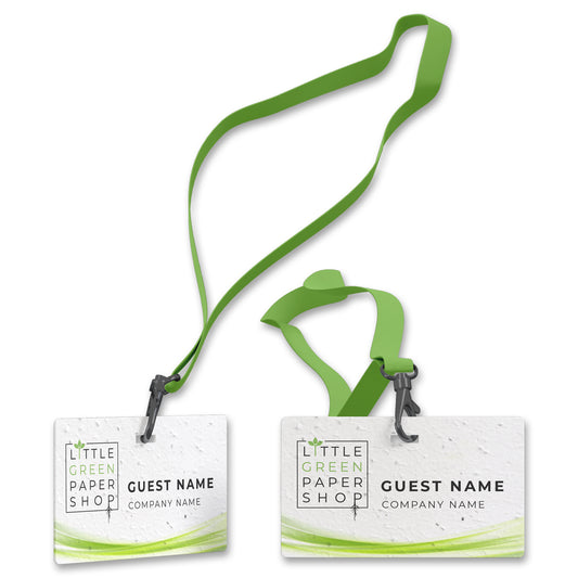 Plantable Seed Paper Conference Delegate Name Tags  Little Green Paper Shop