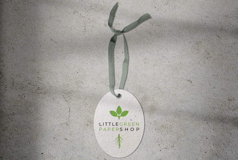 Plantable Seed Paper Seed Paper Tags - Elipse  Little Green Paper Shop