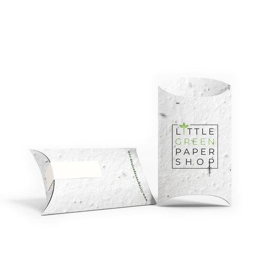 Plantable Seed Paper Large Pillow Boxes - CUSTOM  Little Green Paper Shop