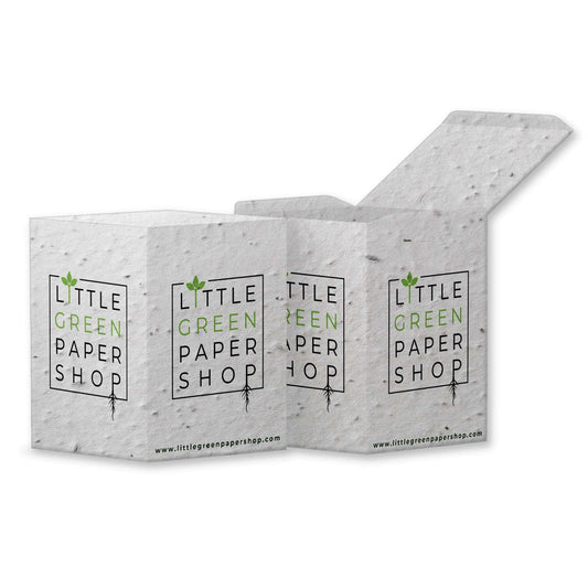 Plantable Seed Paper Seed Paper Square Box - CUSTOM  Little Green Paper Shop