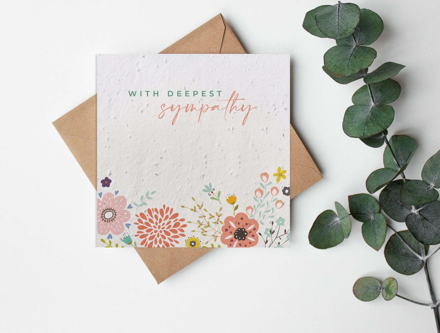 Plantable Seed Paper Pastels - Sympathy Greeting Card Little Green Paper Shop