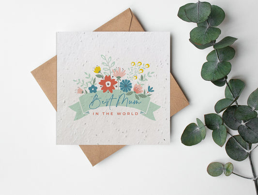 Plantable Seed Paper Pastels - Mother's Day Greeting Card Little Green Paper Shop