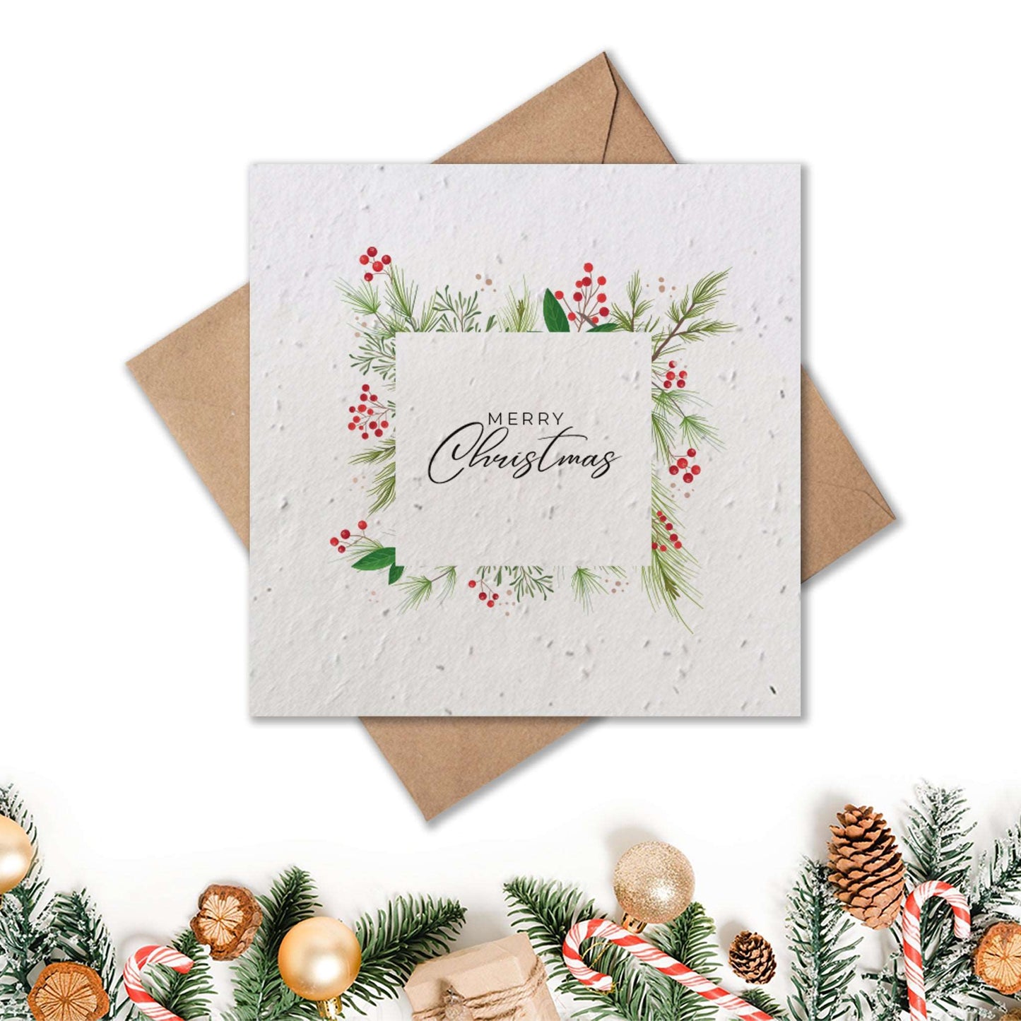 Plantable Seed Paper Christmas Card - Mistletoe Greeting Card Little Green Paper Shop