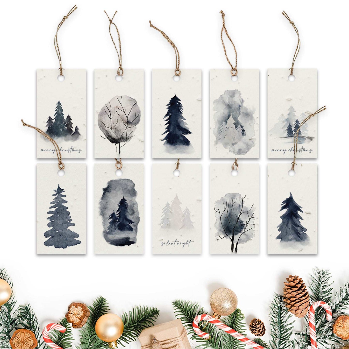 Plantable Seed Paper Tags - Silent Night  Little Green Paper Shop